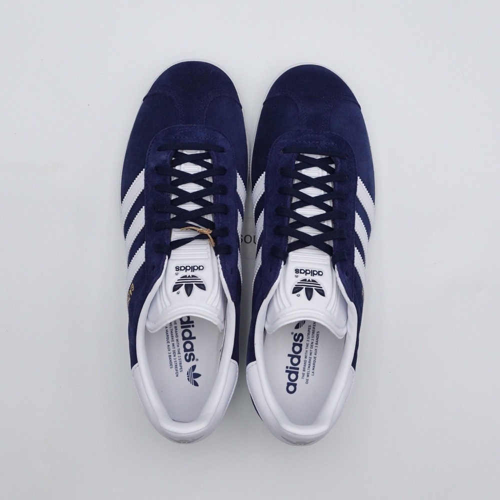 NEW adidas Originals Gazelle Sneakers BB5478 Collegiate Navy/White - Picture 5 of 8